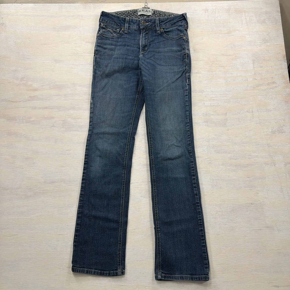 Ariat Jeans REAL Denim 30R Bootcut Mid Rise Medium Wash Blue Women